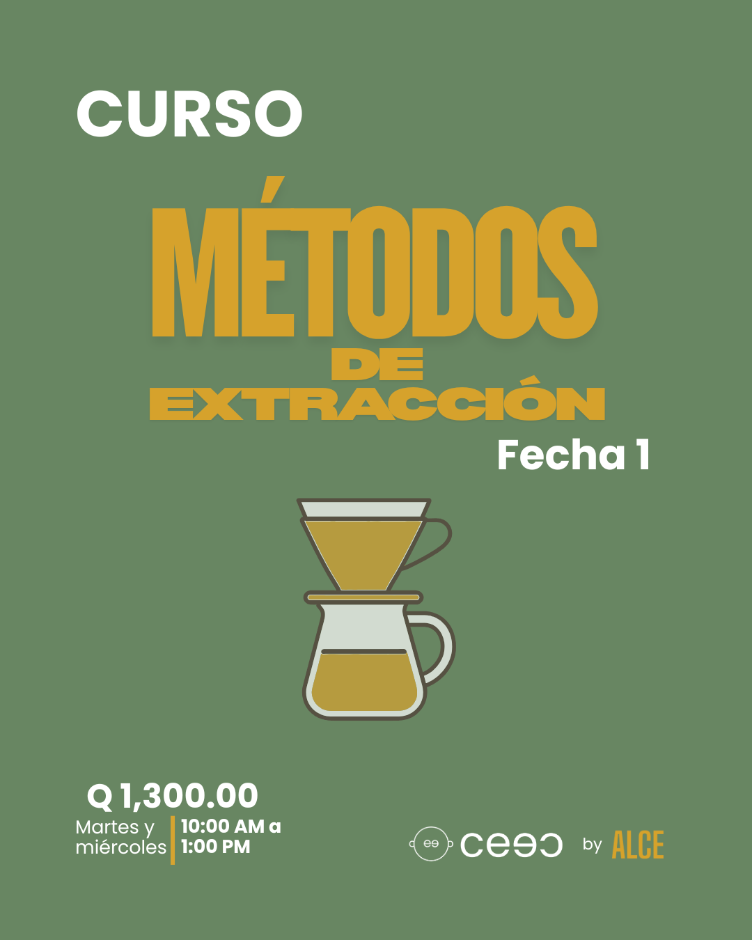 Metodos de extracción - Martes 13 y miércoles 14 de Enero 2026